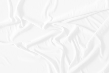 White cloth background abstract. Fabric is wrinkled and sofe wave. Material are used in textile...