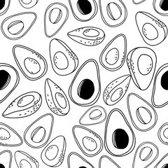 seamless pattern avocado 