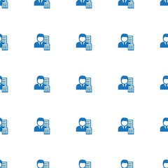 Accountant icon pattern seamless isolated on white background. Editable filled Accountant icon. Accountant icon pattern for web and mobile.