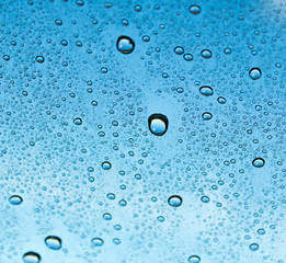 water drops on glass as background