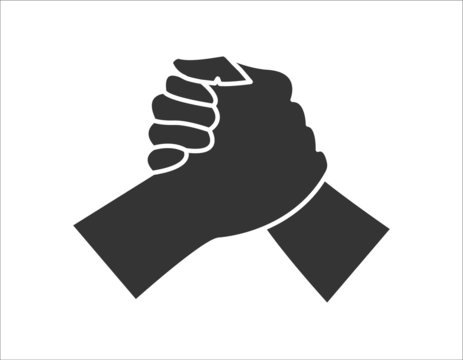 modern handshake vector, hand shake icon,  Partners or Brothers Hand Shake Incorporated in,