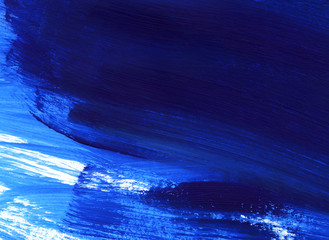 Blue and white hand drawn paint background