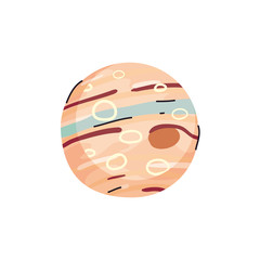 Isolated jupiter planet line and fill style icon vector design © Jeronimo Ramos