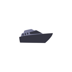 Isolated ship vehicle fill style icon vector design