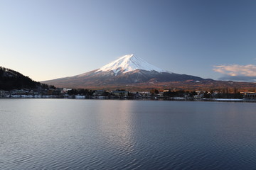 河口湖からの富士山