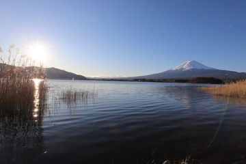 河口湖からの富士山