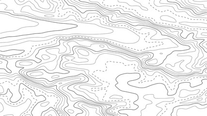 Topographic map background. Grid map. Abstract vector illustration.