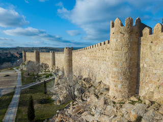Fototapeta na wymiar Great Wall of Avila, Spain
