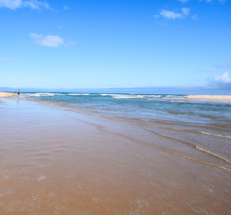 Where the lagoon meets the sea, Klein Brakrivier on the famous Garden Route, Western Cape, South Africa