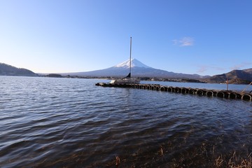 河口湖からの富士山