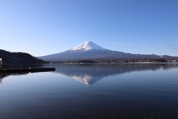 河口湖からの富士山