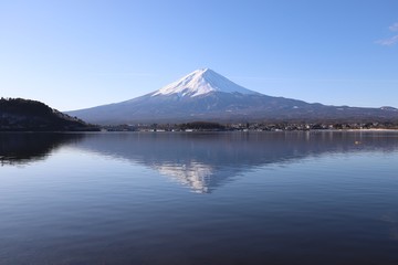 河口湖からの富士山