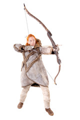 female archer posing
