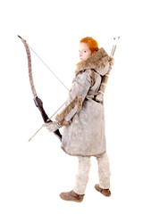 female archer posing