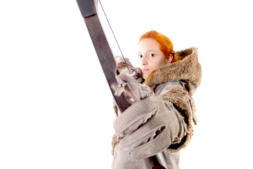 female archer posing