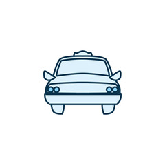 Isolated taxi vehicle line style icon vector design