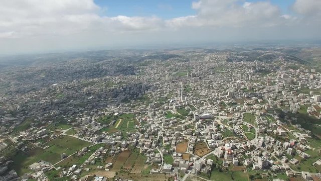 Aerial overlook of Hebron City. West Bank. Israel. DJI-0140-04