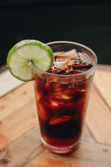 Cocktail- rum with coke
