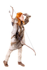 female archer posing