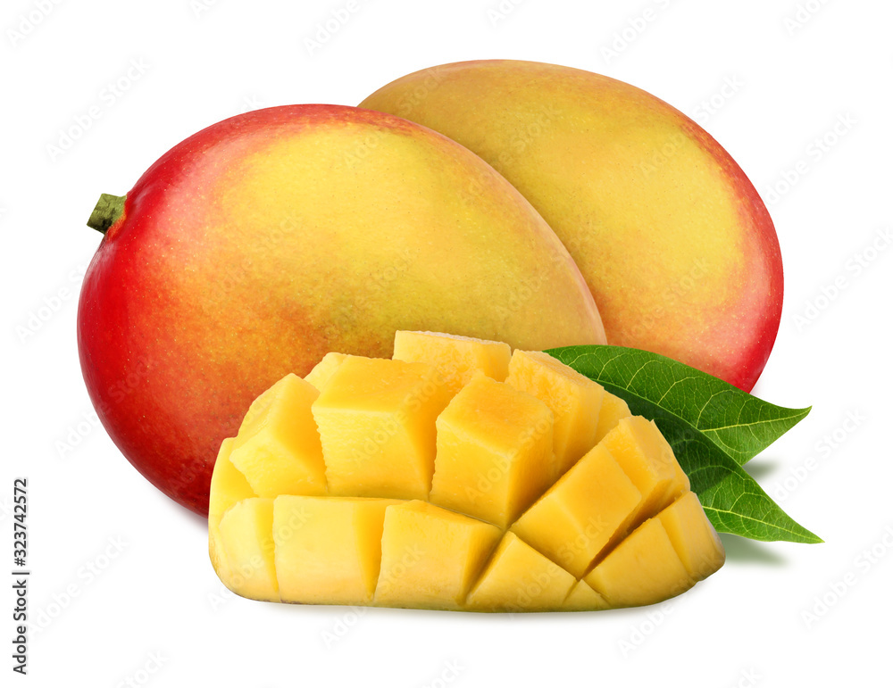 Wall mural mango isolated on a white background with a clipping path.