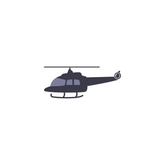 Obraz premium Isolated helicopter fill style icon vector design