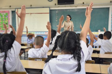 group of students in classroom