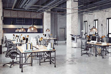 contemporary loft office