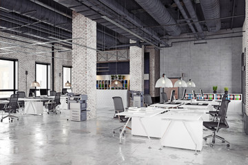 contemporary loft office