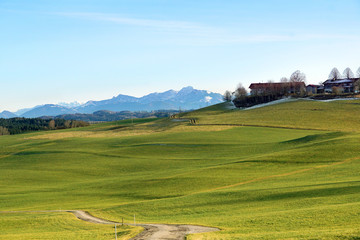 Landschaft bei Fentbach in Oberbayern