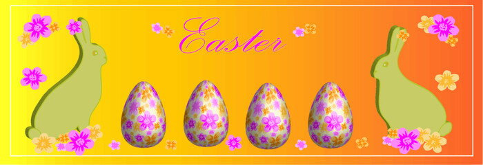 Easter eggs. Happy easter card. Multi-colored Easter eggs. Easter. Easter eggs on background. Easter background. Easter eggs. Easter symbol. Easter card. Easter greetings. Copy space