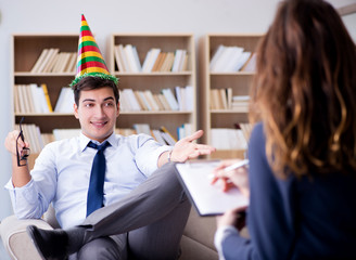 Medical concept with psychologist visit