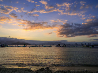 Dramatic sunset in Nha Trang, Vietnam