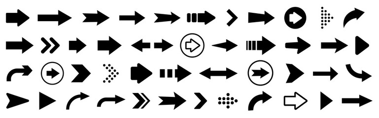 Arrow icon. Mega set of vector arrows