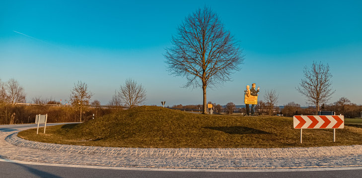 At the Franz Eberhofer Kreisel near Frontenhausen (called  Unterkaltenkirchen in the famous Rita Falk movies), Bavaria, Germany