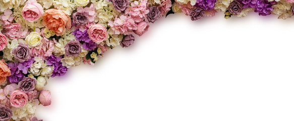 Template with flowers. You can insert your text in the free space.