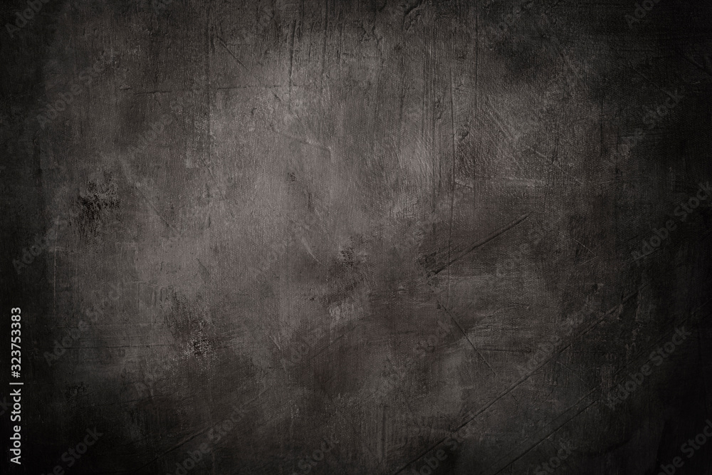 Wall mural grunge gray background or texture with dark vignette borders