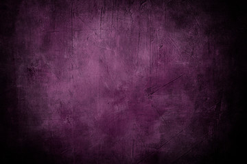 grunge purple background or texture with dark vignette borders