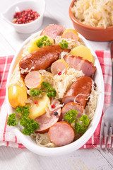 sauerkraut- cabbage with potato and meat