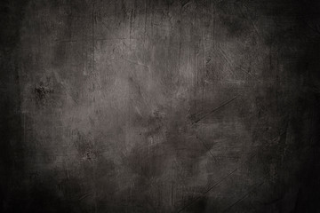 grunge gray background or texture with dark vignette borders
