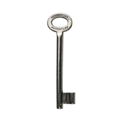 keyword adventure written on a key  isolated on a white background