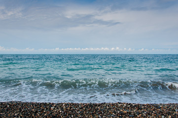 black sea waves at Batumi beach