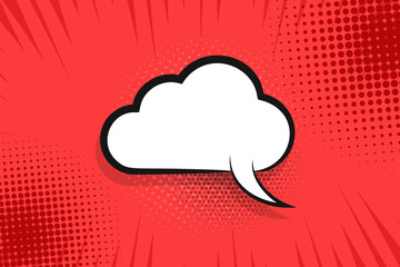 Comic text empty speech bubble banner pop art