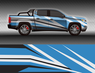 Obraz premium Car livery wrap decal, rally race style vector illustration abstract background