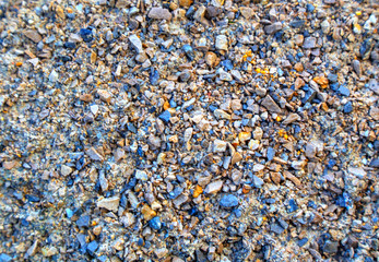 Colorful background of pebbles close up view
