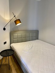 sleeping bed with a lamp