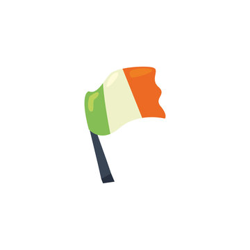 Isolated ireland flag fill style icon vector design