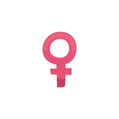 Isolated female gender fill style icon vector design