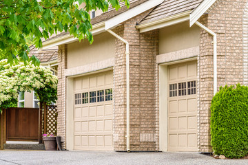 Garage door in Vancouver, Canada.