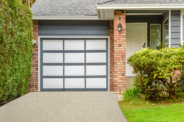 Garage door in Vancouver, Canada.