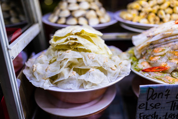 January 14, 2020, Fresh, diverse food market in Hanoi Vietnam